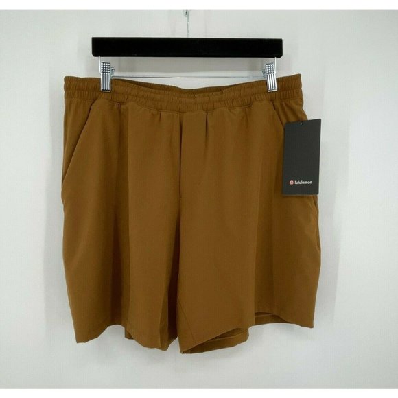 New Lululemon Men's Size XL Pace Breaker Shorts 7" Lined Copper Brown XL - Picture 3 of 12